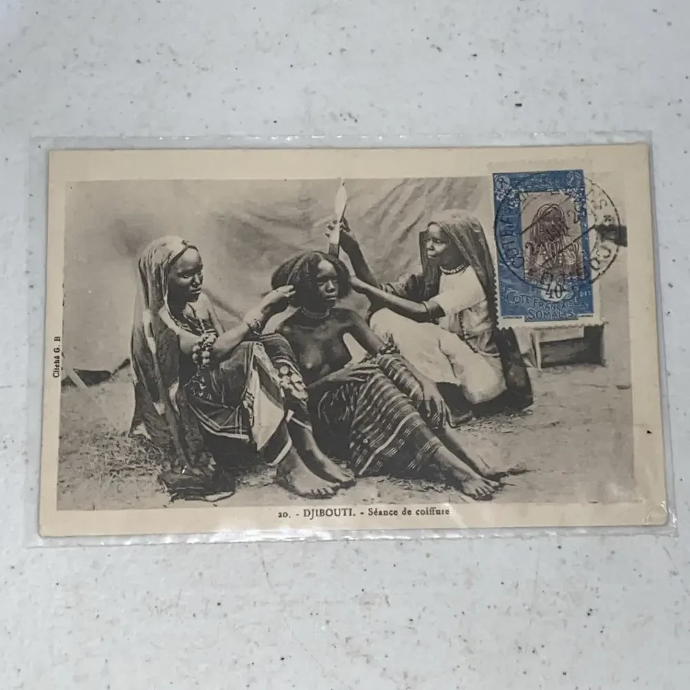RARE‎ Lot Of 4 Used Postcards Stamped 1920’s 1930’s Congo Djibouti Guinea